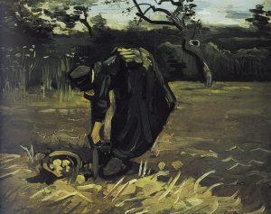 Vincent van Gogh “Kartoffelgrabende Baeuerin” 31,5 x 38 cm