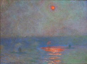 Claude Monet „Waterloo Bridge-Sonne im Nebel“ 100 x 73 cm