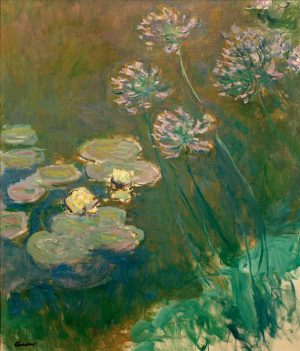 Claude Monet „Seerosen und Agapanthus“ 120 x 140 cm