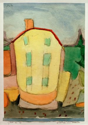 Paul Klee „Bildnis eines Hauses“ 22 x 32 cm