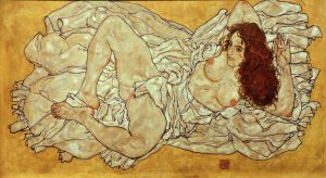 Egon Schiele „Liegende Frau“ 171 x 96 cm