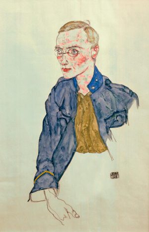 Egon Schiele „Einjährig freiwilliger Gefreiter“ 31 x 48 cm