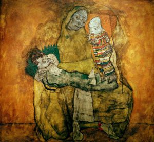 Egon Schiele „Mutter mit zwei Kindern“ 160 x 149 cm