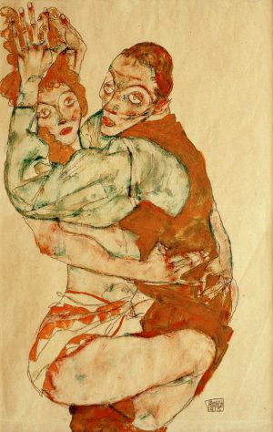 Egon Schiele „Liebesakt“ 50 x 32 cm