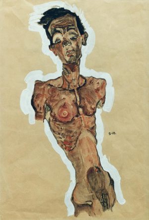 Egon Schiele „Selbstakt“ 31 x 45 cm