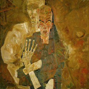 Egon Schiele „Tod und Mann“ 80 x 80 cm