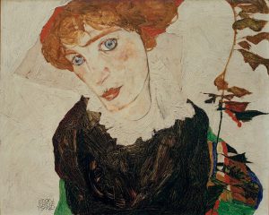 Egon Schiele „Bildnis Wally“ 40 x 33 cm