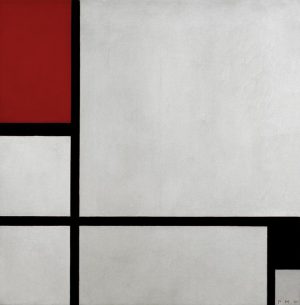 Piet Mondrian „Composition Red and Black“ 52 x 52 cm