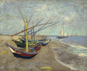 Vincent van Gogh “Fischerboote am Strand von Les Saintes-Marie-de-la-Mer” 64,5 x 81 cm
