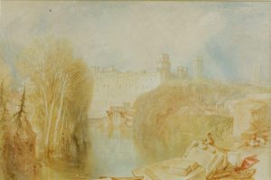 William Turner „Blick auf Warwick Castle“ 30 x 45 cm