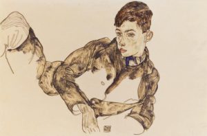 Egon Schiele „Liegender Knabe Paul Erdmann“ 46 x 29 cm