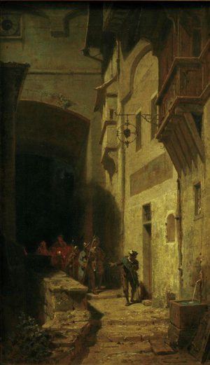 Spitzweg Carl „Die Scharwache“ 31 x 53 cm