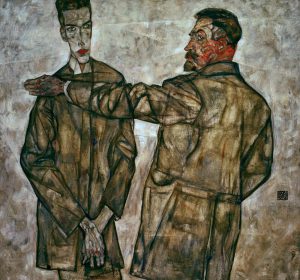 Egon Schiele „Doppelbildnis Benesch“ 131 x 121 cm