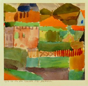 Paul Klee „In den Häusern von St. Germain“ 16 x 16 cm