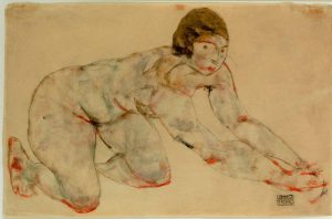 Egon Schiele „Kniender weiblicher Akt“ 47 x 31 cm