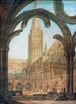 William Turner „Kreuzgang und Salisbury Kathedrale“ 68 x 60 cm