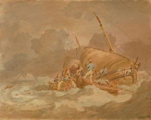 William Turner „Seeleute hieven Schweine an Bord“ 22 x 28 cm