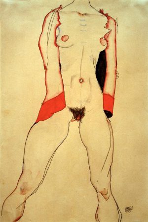 Egon Schiele „Weiblicher Torso“ 28 x 42 cm