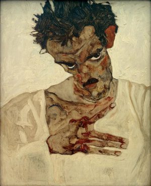 Egon Schiele „Selbstbildnis“ 34 x 42 cm