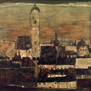Egon Schiele „Stadt Stein 2“ 92 x 92 cm
