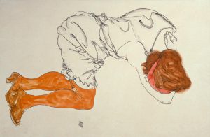 Egon Schiele „Das schlafende Mädchen“ 31 x 48 cm