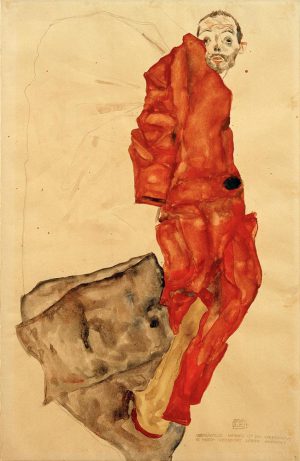 Egon Schiele „Den Künstler hemmen ist ein Verbrechen“ 32 x 49 cm