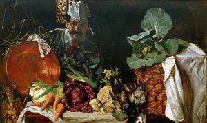 Max Liebermann „Selbstbildnis mit Küchenstilleben“ 139 x 86 cm