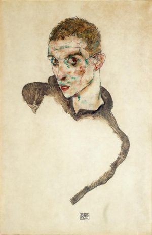 Egon Schiele „Selbstbildnis “ 31 x 47 cm