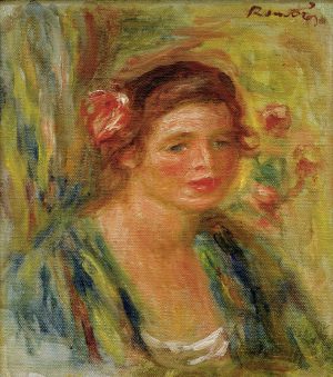 Auguste Renoir „Tête de jeune femme Portrait de Gabrielle“ 20 x 23 cm