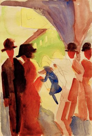 August Macke „Unter den Lauben in Thun I“ 16 x 25 cm