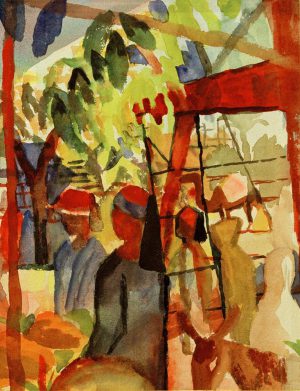 August Macke „Marktleben“ 20 x 26 cm