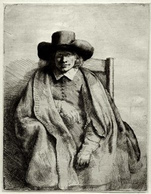 Rembrandt “Porträt des Kunsthändlers Clement de Jonghe“ 16.3 x 20.7 cm