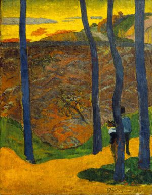 Paul Gauguin „Les arbres bleus (Die blauen Bäume)“  73 x 92 cm