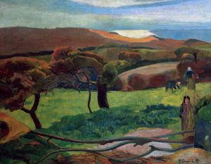 Paul Gauguin „Landschaft in der Bretagne, Le Pouldu“  91 x 72 cm