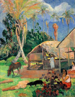 Paul Gauguin „Die schwarzen Schweine“  72 x 91 cm