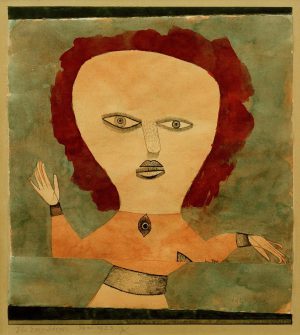 Paul Klee „Schauspieler als Frau“ 23 x 26 cm