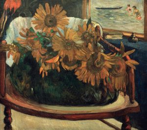 Paul Gauguin „Sonnenblumen auf einem Sessel I“  76 x 66 cm