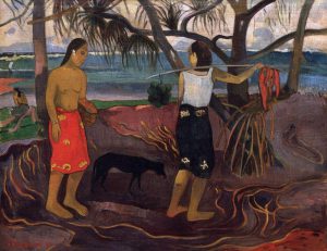 Paul Gauguin „Unter den Padanusbäumen II“  96 x 74 cm