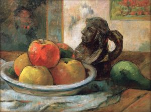 Paul Gauguin „Stillleben mit Äpfeln, Birne und Krug“  36 x 29 cm