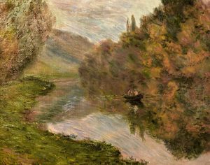 Claude Monet „Ruderboot auf der Seine bei Jeufosse“ 73 x 60 cm