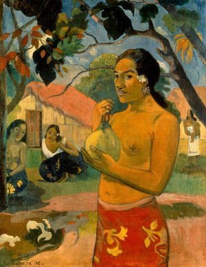 Paul Gauguin „Tahitianerin mit Frucht II (Wohin gehst du)“  72 x 91 cm