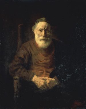 Rembrandt “Bildnis eines alten Mannes in rotem Gewand“ 54 x 108 cm