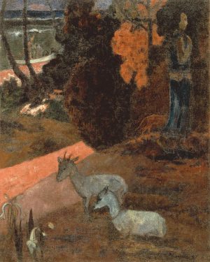 Paul Gauguin „Landschaft mit Ziegen“  73 x 93 cm