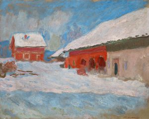 Claude Monet „Die roten Häuser in Bjönnegaard“ 81 x 65 cm