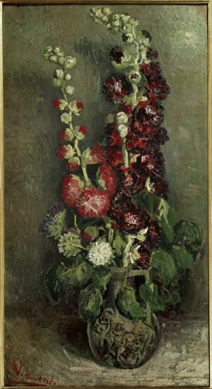 Vincent van Gogh “Vase mit Rosenmalven”, 91 x 50,5 cm