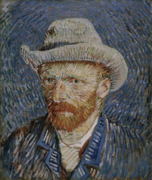 Vincent van Gogh “Selbstbildnis mit grauem Filzhut”, 44 x 37,5 cm
