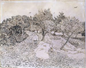 Vincent van Gogh “Oliviers à Montmajour” (Olivenhain bei Montmajour) 48 x 60 cm