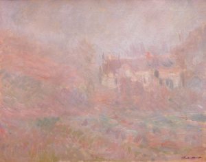 Claude Monet „Häuser in Falaise im Nebel“ 92 x 73 cm