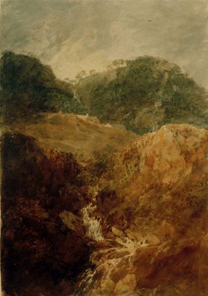 William Turner „Ein Bergbach: Quellgebiet des Derwentwater“ 54 x 38 cm