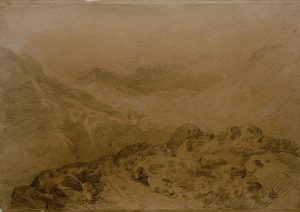 William Turner „Felsiger Bergpass“ 35 x 49 cm